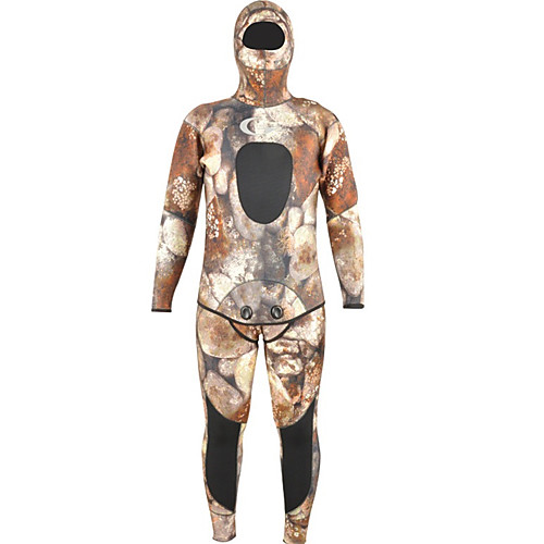 

YON SUB Men's Full Wetsuit 7mm SCR Neoprene Diving Suit Stretchy Long Sleeve 2-Piece Back Zip Camo / Camouflage Autumn / Fall Spring Summer / Winter