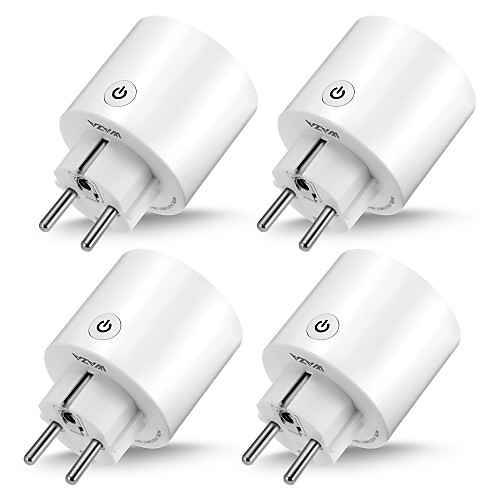 

WAZA Smart Plug(EU) Mini Outlet Compatible with Amazon Alexa and Google Assistant, Wifi Enabled Remote Control Smart Socket with Timer Function, No Hub Required(4-Pack)