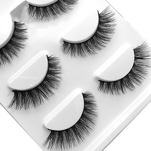 

Eyelash Extensions False Eyelashes 6 pcs Professional Level Volumized Natural Curly Animal wool eyelash Daily Date Full Strip Lashes The End Is Longer - Makeup Daily Makeup Professional Portable