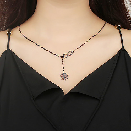 

Pendant Necklace Y Necklace Floral / Botanicals Flower Infinity Ladies Simple Alloy Gold Black Silver 60 cm Necklace Jewelry For Party / Evening Daily Street