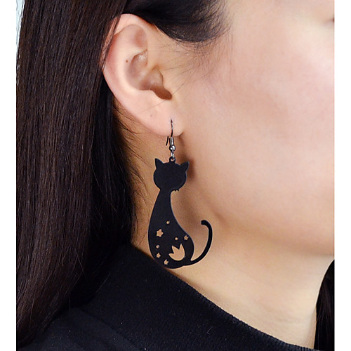 

Drop Earrings Cat Flower Star Ladies Fashion Earrings Jewelry Gold / Black For Daily Date