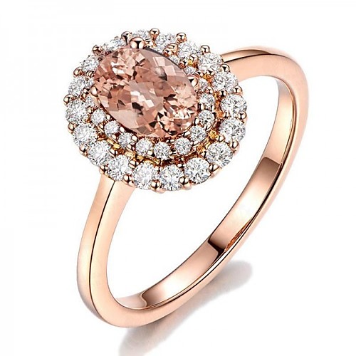 

Women Engagement Ring Synthetic Diamond Solitaire Champagne Copper Rhinestone Rose Gold Plated Floral / Botanicals Flower Animal Ladies Holiday Blinging 6 7 8 9 10 / Women's