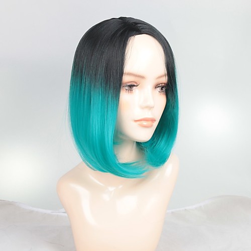 

Synthetic Wig Ombre Highlighted Hair Straight Bob Wig Ombre Short Black / Dark Wine Black / Grey Black / Sapphire Blue Black / Dark Green Black / Pink Synthetic Hair Women's Fashionable Design Soft