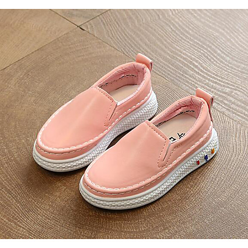 

Girls' Loafers & Slip-Ons Comfort PU Toddler(9m-4ys) Little Kids(4-7ys) Big Kids(7years ) White Black Pink Spring