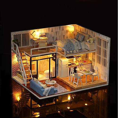 

Dollhouse Miniature Room Accessories DIY Exquisite Parent-Child Interaction Mini Furniture House Wooden Romantic 1 pcs Boys' Girls' Toy Gift