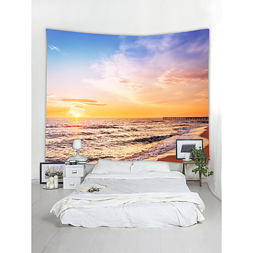 

Beach Theme Landscape Wall Decor Polyester Contemporary Modern Wall Art, Wall Tapestries Decoration