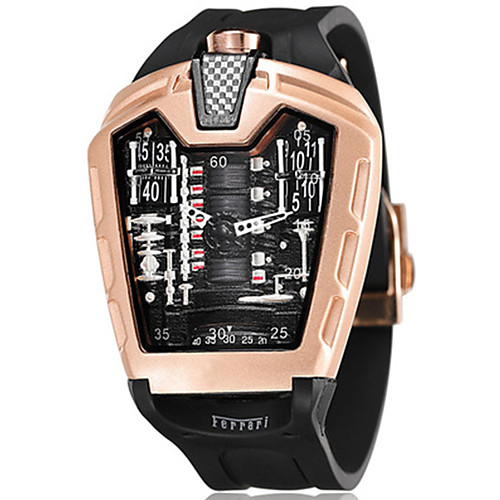 

Men's Sport Watch Digital Watch Japanese Quartz Silicone Black 30 m Water Resistant / Waterproof Calendar / date / day Chronograph Analog Analog - Digital Golden yellow White / Red Red Two Years