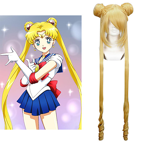 

Sailor Moon Sailor Moon Cosplay Wigs Women's 40 inch Heat Resistant Fiber Blonde Anime