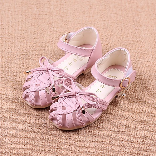

Girls' Sandals Comfort Flower Girl Shoes Leatherette Toddler(9m-4ys) Little Kids(4-7ys) Big Kids(7years ) Blue Pink Beige Summer