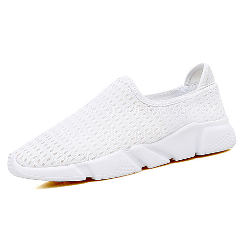 

Men's Fall / Spring & Summer Sporty / Casual Daily Outdoor Trainers / Athletic Shoes Running Shoes / Walking Shoes Mesh Breathable Non-slipping Shock Absorbing White / Black