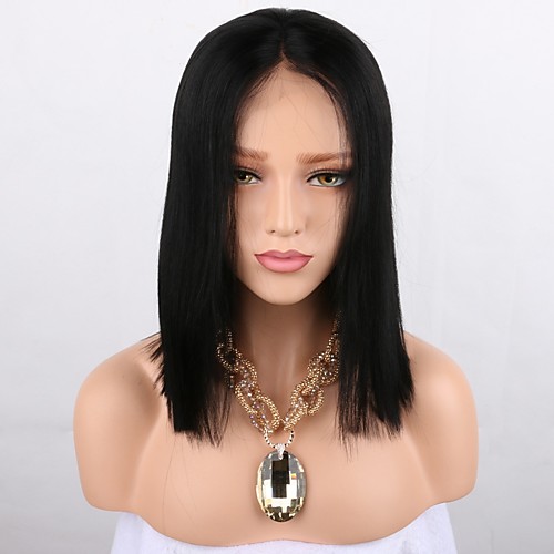 

Synthetic Lace Front Wig Straight Bob Lace Front Wig Very Long Natural Black Synthetic Hair Women's African American Wig Black