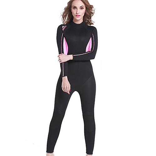 

SBART Women's 3mm Elastane Neoprene Diving Suit Thermal / Warm UV Sun Protection Quick Dry Long Sleeve Back Zip - Swimming Diving Patchwork / Full Body