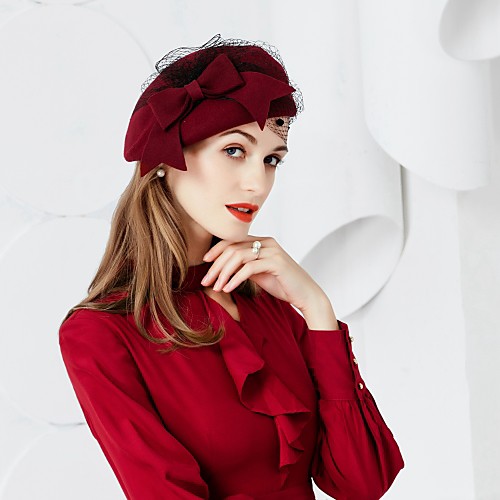 

Wool Kentucky Derby Hat / Headwear with Bowknot 1pc Wedding / Party / Evening Headpiece