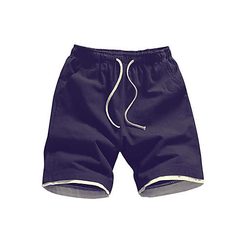 

Men's Plus Size Cotton Loose Daily Chinos Shorts Pants Solid Colored Knee Length White Black Army Green