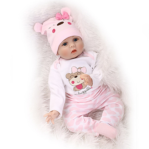 

NPKCOLLECTION 22 inch NPK DOLL Reborn Doll Reborn Toddler Doll Newborn lifelike Cute Child Safe Non Toxic Silicone with Clothes and Accessories for Girls' Birthday and Festival Gifts / CE Certified