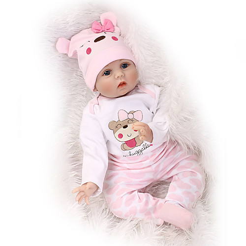 

NPKCOLLECTION 22 inch NPK DOLL Reborn Doll Reborn Toddler Doll Newborn lifelike Cute Child Safe Non Toxic with Clothes and Accessories for Girls' Birthday and Festival Gifts / CE Certified