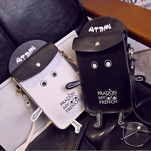 

Women's / Girls' PU Crossbody Bag Color Block White / Black