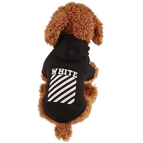 

Dogs Cats Pets Hoodie Sweatshirt Dog Clothes Black Costume Dalmatian Japanese Spitz Beagle Plush Fabric Cotton Simple Classic Letter & Number Japan and Korea Style Casual / Sporty XS S M L XL XXL