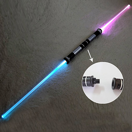 

7 Color LED Lighting Action Figure Lightsabers Sounds Double Bladed Light Plastics Teenager Children's Unisex Toy Gift 2 pcs