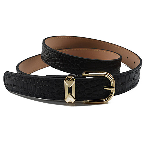 

Women's Work Leather / Alloy Skinny Belt - Solid Colored / All Seasons