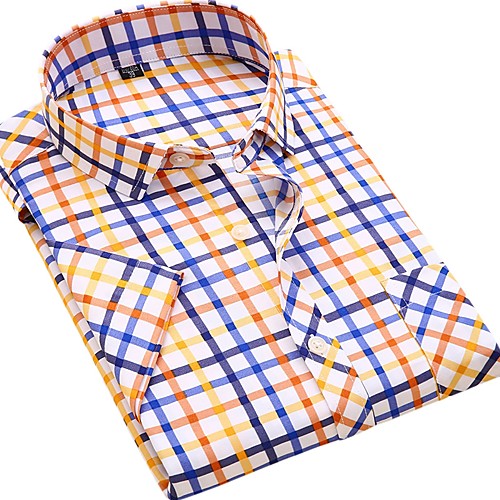 

Men's Shirt Geometric Short Sleeve Daily Tops Basic Blue Purple Yellow