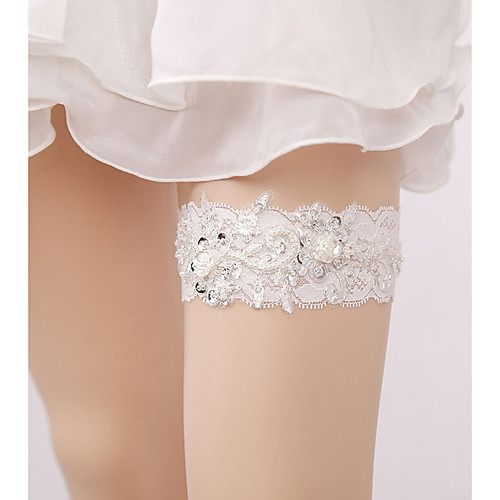 

Lace Classic Jewelry / Lace Wedding Garter With Rhinestone / Floral / Gore Garters Wedding / Party & Evening