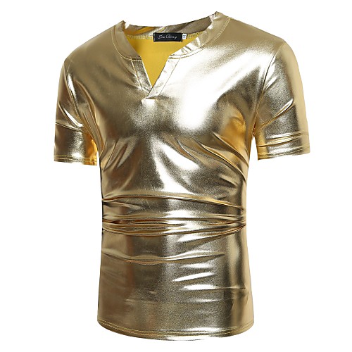 

Men's T shirt Solid Colored Short Sleeve Daily Tops Basic Black Gold Royal Blue