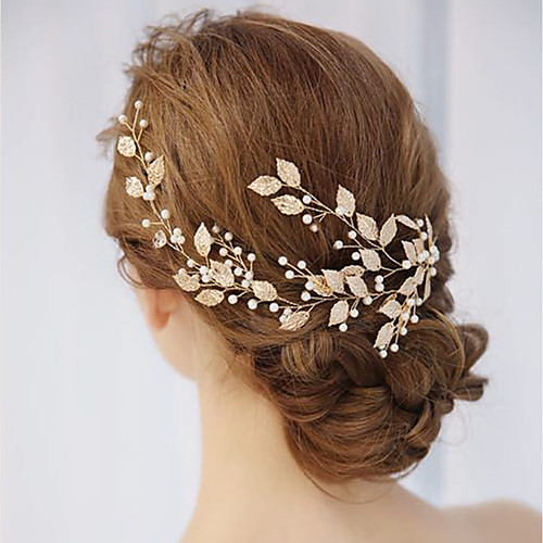 

Alloy Hair Combs with Pearl / Crystals / Rhinestones 1 Piece Wedding / Special Occasion Headpiece