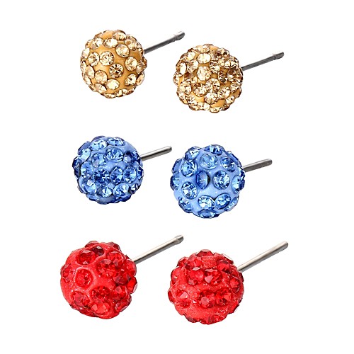 

Women's Stud Earrings Ball Ball Ladies Classic Earrings Jewelry Rainbow For Daily 3 Pairs / 6pcs