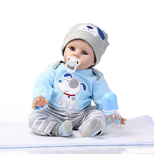 

NPKCOLLECTION 24 inch NPK DOLL Reborn Doll Reborn Toddler Doll lifelike Cute Gift Child Safe Non Toxic with Clothes and Accessories for Girls' Birthday and Festival Gifts / Silicone / CE Certified
