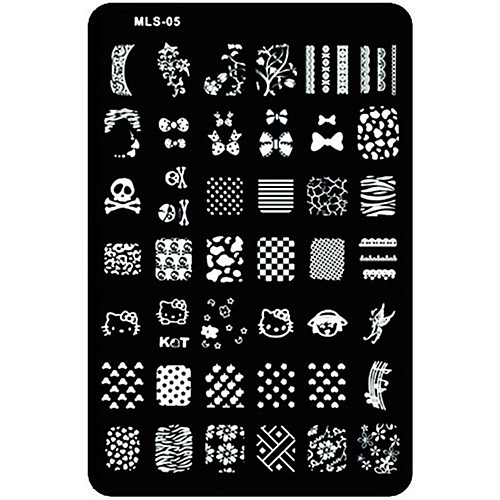 

1 pcs Nail Stamping Tool Template nail art Manicure Pedicure Unique Design / Cartoon Christmas / Wedding / Birthday