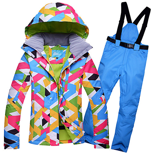 

ARCTIC QUEEN Women's Ski Jacket with Pants Ski / Snowboard Winter Sports Thermal Warm Waterproof Windproof Polyester Clothing Suit Ski Wear / Long Sleeve / Breathable