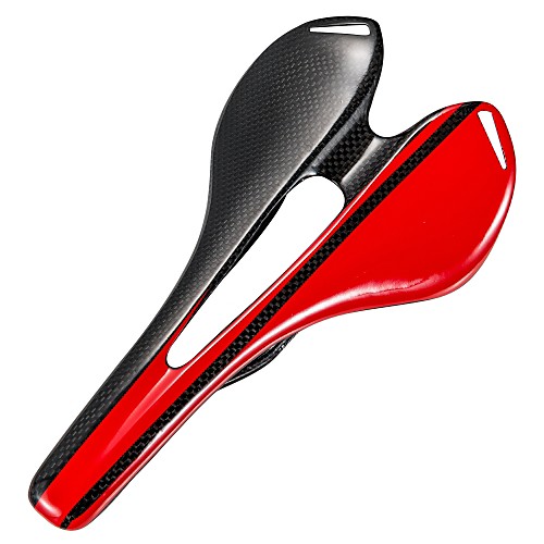 

Bike Saddle / Bike Seat Comfort Hollow Design Carbon Fiber Cycling Road Bike Mountain Bike MTB Fixed Gear Bike Red