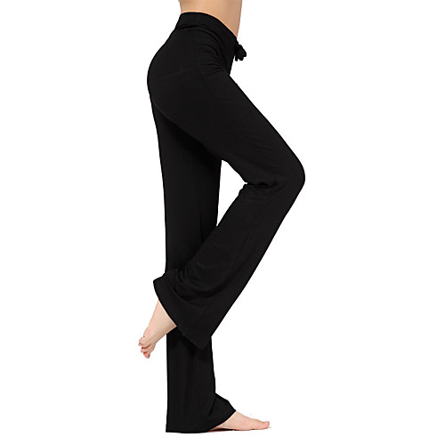 Women's Yoga Pants Drawstring Flare Leg Pants / Trousers Bottoms Breathable Quick Dry Moisture Wicking Purple Black Pink Modal Zumba Pilates Dance Summer Plus Size Sports Activewear Stretchy Loose