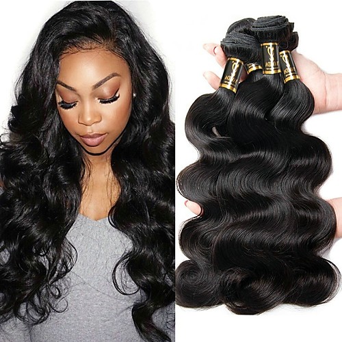

3 Bundles Hair Weaves Brazilian Hair Body Wave Human Hair Extensions Remy Human Hair 100% Remy Hair Weave Bundles 300 g Natural Color Hair Weaves / Hair Bulk Human Hair Extensions 8-28 inch Natural