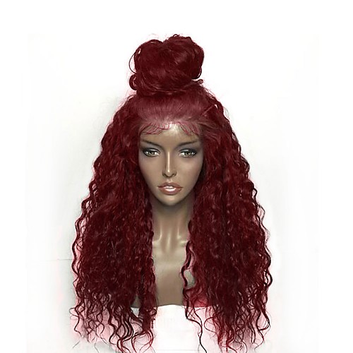 

Synthetic Wig Synthetic Lace Front Wig Curly Minaj Layered Haircut Lace Front Wig Burgundy Long Light Brown PinkRed Natural Black Black / Brown Burgundy Synthetic Hair Women's Heat Resistant Natural