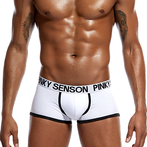

Men's Basic Sexy Boxers Underwear - Normal, Solid Colored Low Rise Black Wine White S M L