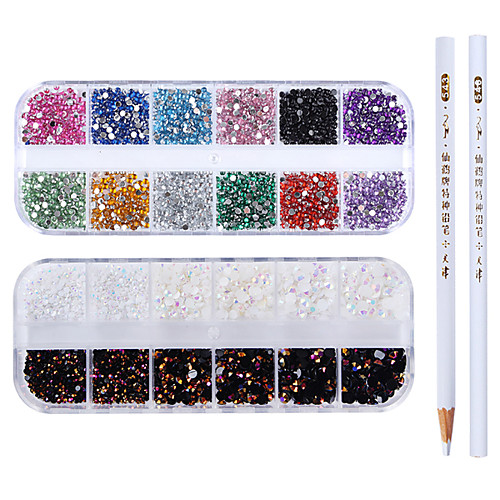 

4 pcs Crystal Nail Art Drill Kit For Finger Nail nail art Manicure Pedicure Wedding / Party Evening / Dailywear Metallic