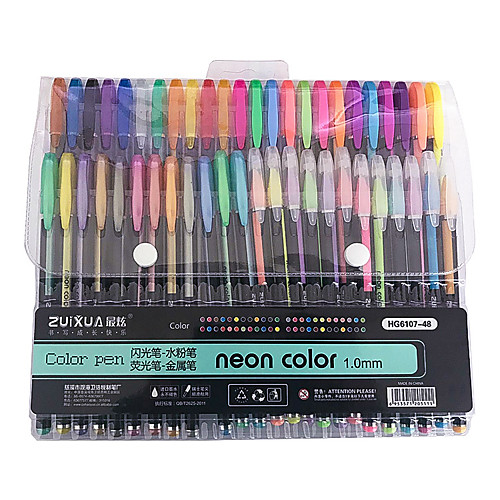 

Gel Pen Pen Pen, Plastics Multi-Color Ink Colors For School Supplies Office Supplies Pack of 48 pcs