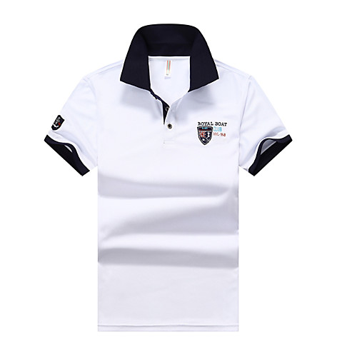 

Men's T shirt Solid Colored Short Sleeve Daily Tops White Yellow Navy Blue