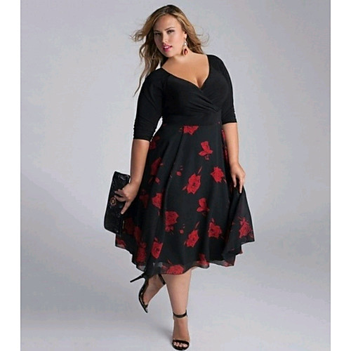 

Women's Sheath Dress - Long Sleeve Deep V Going out Slim White Black M L XL XXL XXXL XXXXL XXXXXL