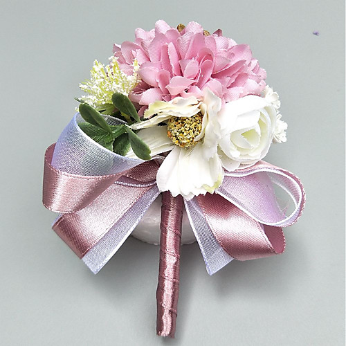 

Wedding Flowers Boutonnieres / Wrist Corsages Wedding / Party Evening Polyester 3.94 inch