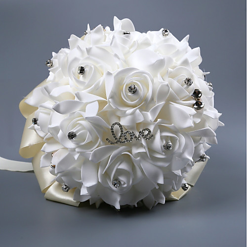 

Wedding Flowers Bouquets Wedding Silk Like Satin / Beaded / Foam 11-20 cm