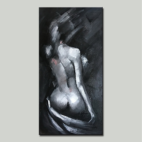 

Oil Painting Hand Painted Vertical Abstract Nude Modern Stretched Canvas