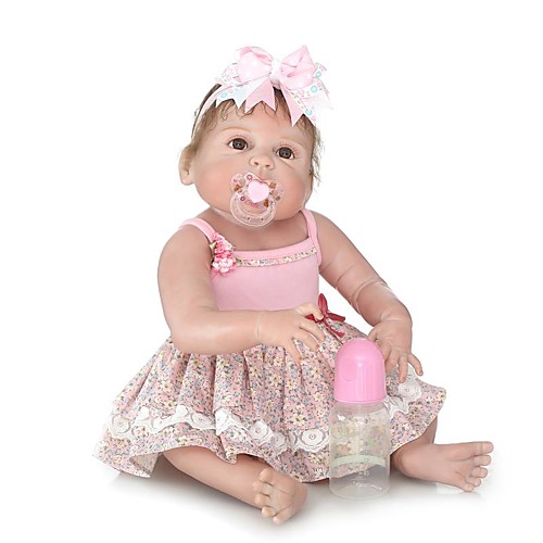 

NPKCOLLECTION 24 inch NPK DOLL Reborn Doll Girl Doll Baby Girl Reborn Toddler Doll Gift Cute Child Safe Non Toxic Tipped and Sealed Nails Full Body Silicone with Clothes and Accessories for Girls