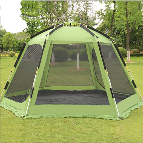 

Shamocamel 7 person Screen Tent Screen House Outdoor Windproof Rain Waterproof Double Layered Automatic Dome Camping Tent >3000 mm for Camping / Hiking / Caving Terylene Aluminium alloy 368368190