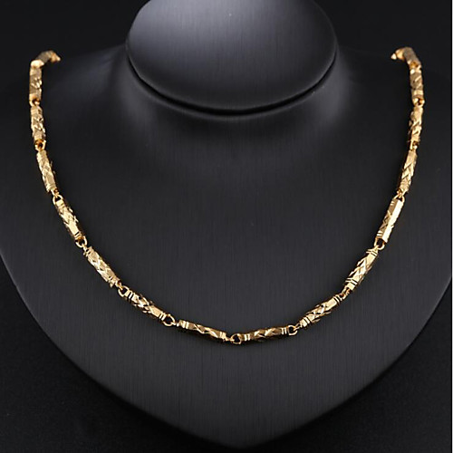 

Men's Chain Necklace Baht Chain Fashion Dubai 18K Gold Plated Gold Plated Gold 51 cm Necklace Jewelry 1pc For Party / Evening Daily