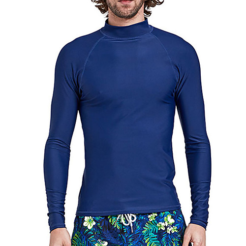 

SBART Men's Rash Guard Spandex Sun Shirt Swim Shirt UV Sun Protection Long Sleeve Swimming Surfing Water Sports Solid Colored