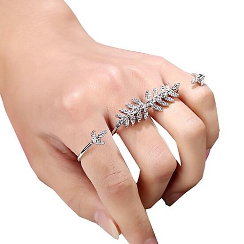 

Knuckle Ring Gold Silver Alloy Leaf Ladies Elegant Vintage 1pc 8 / Women's / Open Ring