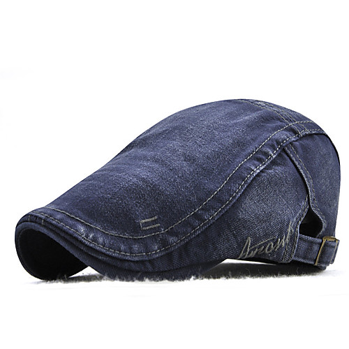 

Unisex Work Basic Cotton Polyester Beret Hat-Solid Colored All Seasons Blue Black Army Green